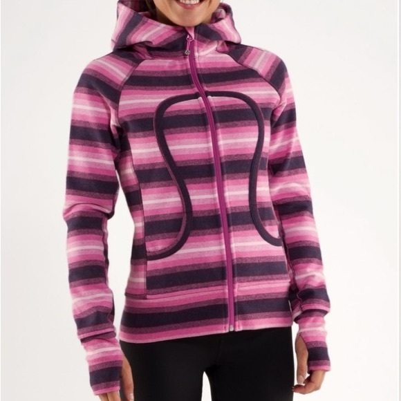 lululemon athletica Jackets & Blazers - Lululemon | Pink Ombré Stripe Smoky Rose Scuba Jacket